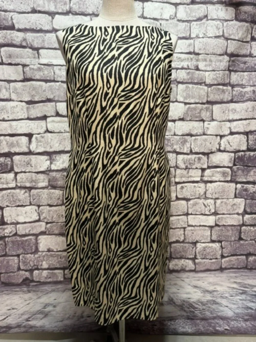 Spenser Jeremy Black & Beige Sleeveless Dress Size 12